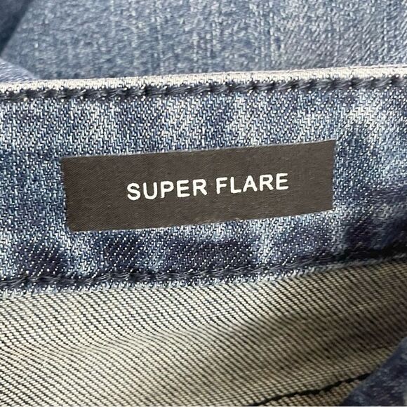 NWT Judy Blue High Rise Dark Super Flare Star Embroidered Jeans Size 30 | 10 New - Picture 12 of 16